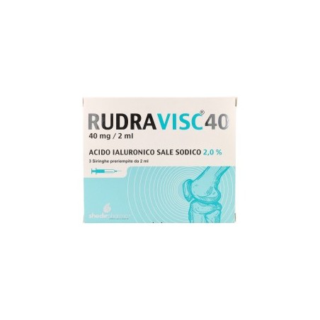 Rudravisc siringa intra-articolare acido ialuronico 40 mg 2 ml 3 pezzi