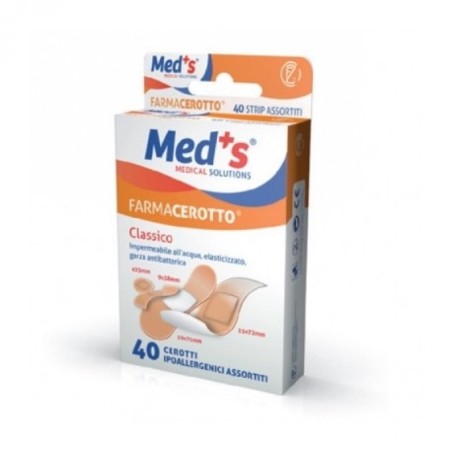 Cerotto Meds Strips Poliuretano Assortiti 40 Pezzi