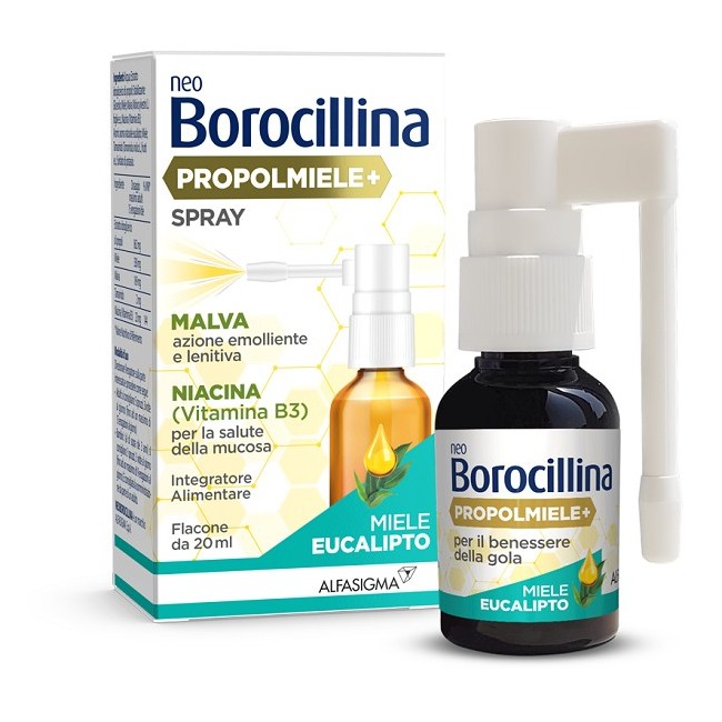 Neoborocillina propolmiele+ spray miele eucalipto 20 ml