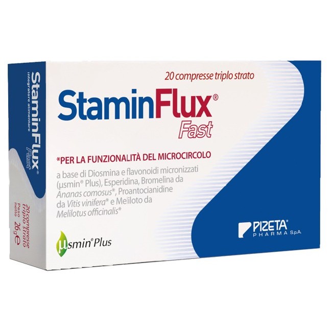 Pizeta pharma Staminflux fast integratore 20 compresse