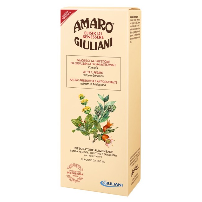 Amaro giuliani elisir benessere 300 ml nuova formula