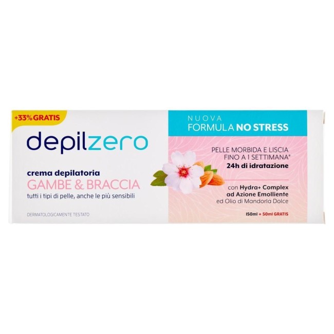 Depilzero Crema Gambe e Braccia 150 ml con spatolina