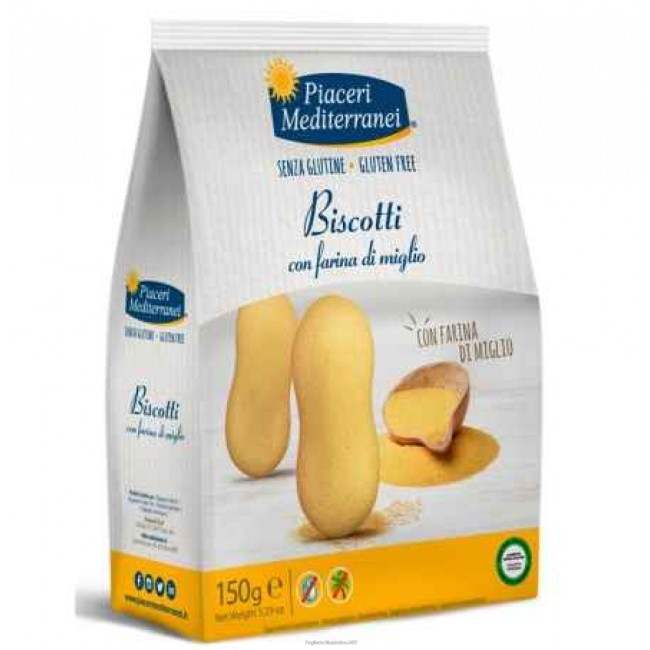 Piaceri Mediterranei Biscotti Con Farina Di Miglio 150 gr