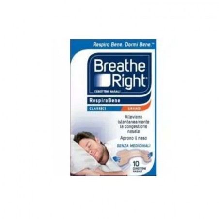 Cerotti Nasali Breath Right Classici Grandi 10 pz