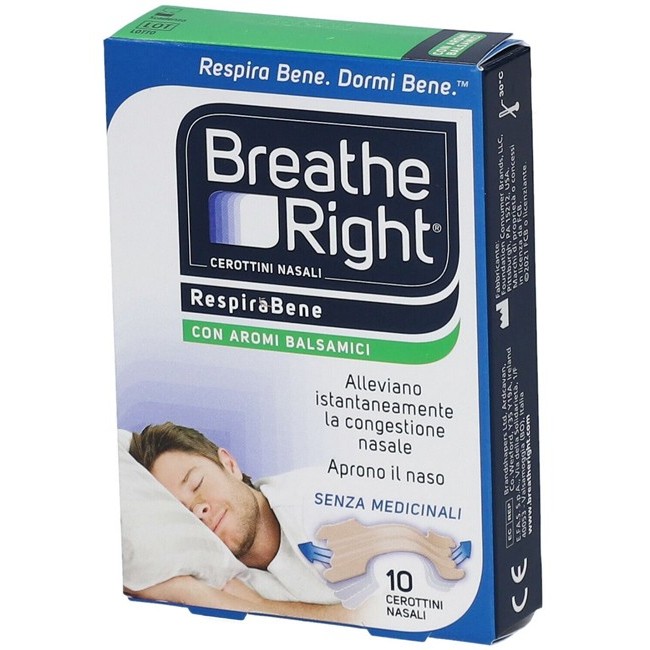 Cerotti Nasali Breath Right Balsamici 10 pz