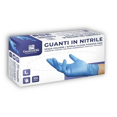 Gammadis Farmaceutici Guanti Nitrile Senza Polvere Medium 100 Pezzi