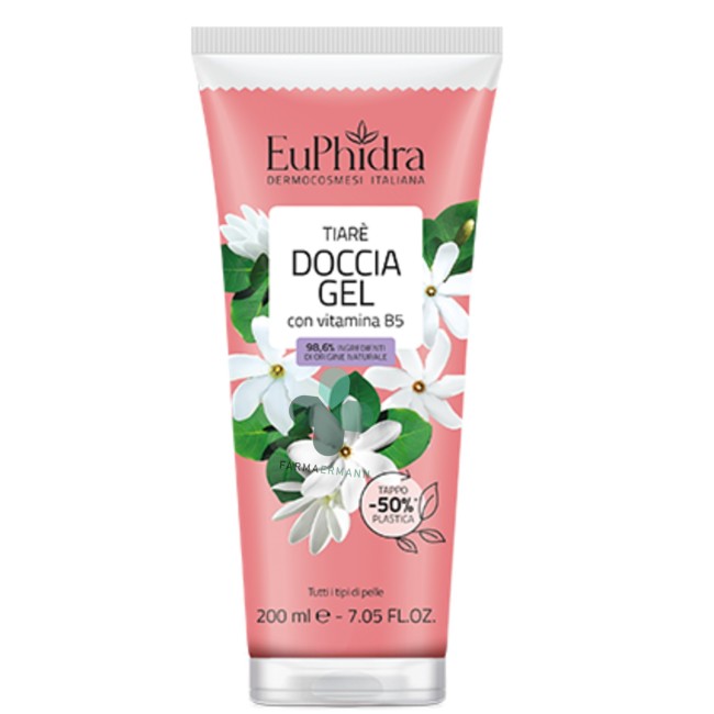 Euphidra Doccia Gel Tiarè con Vitamina B5 200 ml