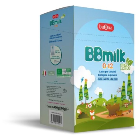 BBmilk 0-12 Bio polvere Latte dalla nascita 2 buste 400 gr