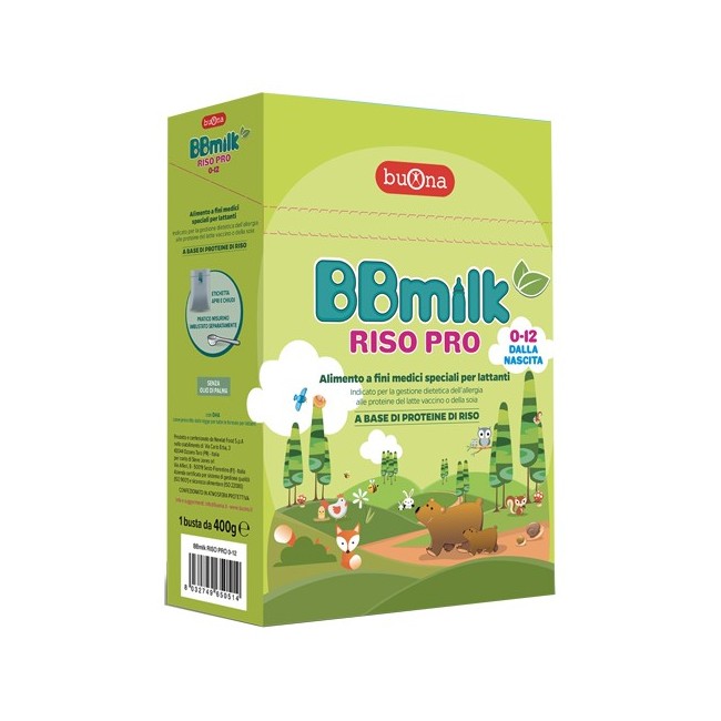 BBmilk Riso Pro latte 0-12 mesi busta da 400 grammi