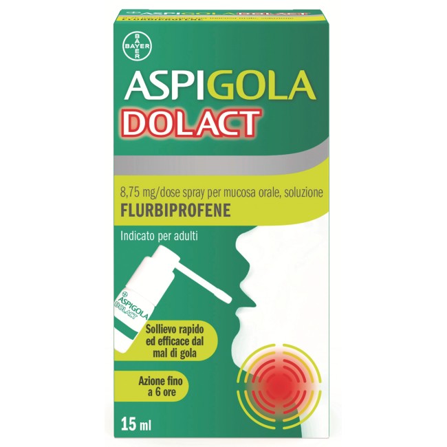 Bayer Aspigoladolact spray per il mal di gola 15ml