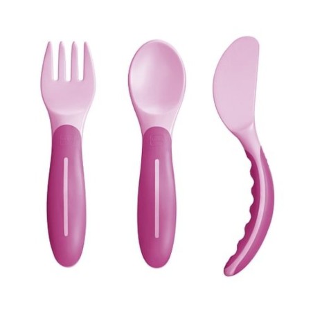 Mam Baby's Cutlery Set Posate Rosa per Bimba