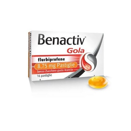 Benactiv Gola*16 Pastiglie Arancia Senza Zucchero