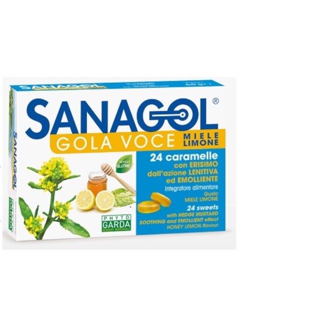 Sanagol Gola Voce Miele Limone 24 Caramelle