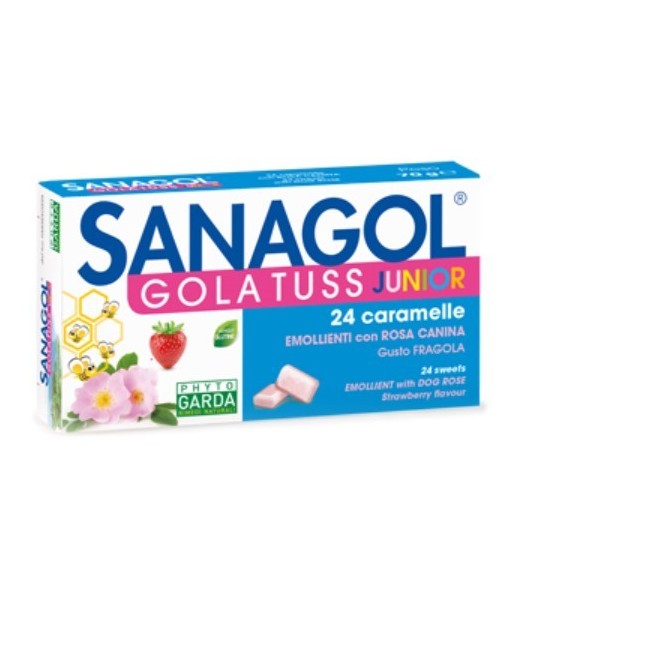 Sanagol Gola Tuss Junior Fragola 24 Caramelle