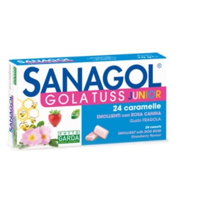 Sanagol Gola Tuss Junior Fragola 24 Caramelle