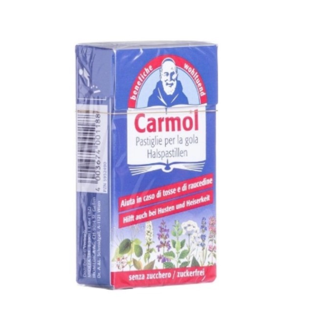 Carmol Past Gola Senza Zucchero 45g