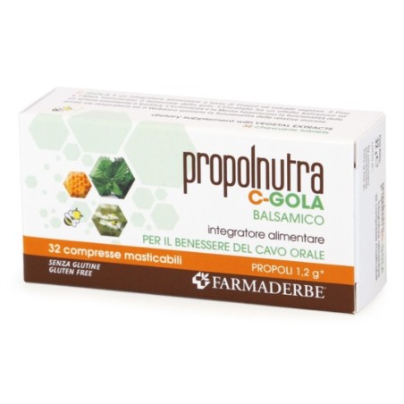 Farmaderbe Propolnutra C-gola 32 Compresse Masticabili