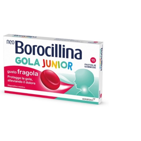 Neoborocillina gola junior 15 pastiglie alla fragola