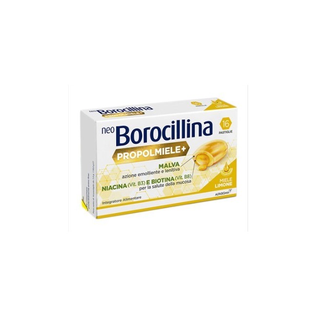 Neoborocillina Propolmiele+ Miele limone 16 Pastiglie