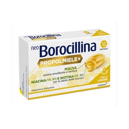 Neoborocillina Propolmiele+ Miele limone 16 Pastiglie