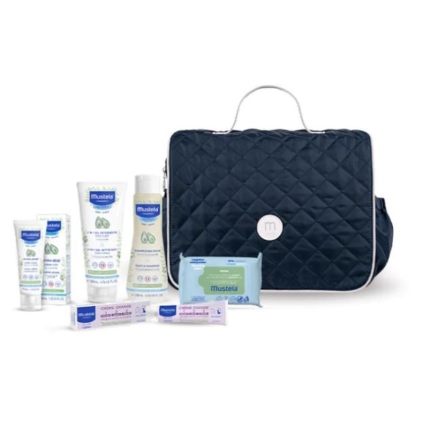 Mustela borsa zaino con prodotti Baby