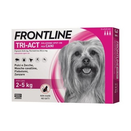 Frontline Tri-act 3 Fiale Da 0,5ml 2-5 Kg