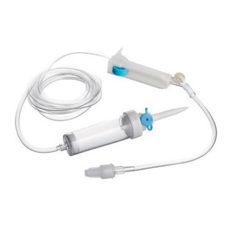 Deflussore sterile con ago dehp free attacco luer 1 pezzo