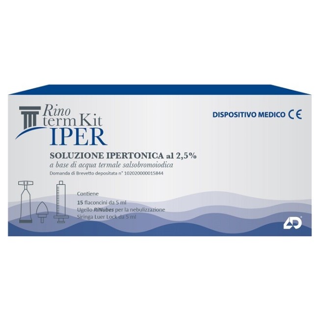 Rinoterm kit iper 15 flaconcini da 5 ml + ugelli + siringa da 5 ml