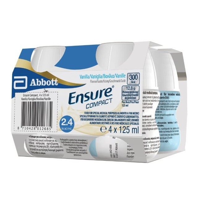 Ensure Compact Vaniglia 4 Bottiglie 125 Ml