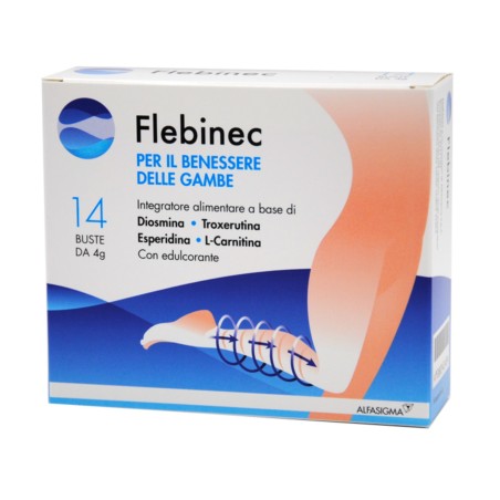 Flebinec integratore per gambe gonfie 14 buste