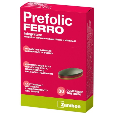 Zambon Prefolic ferro integratore 30 compresse