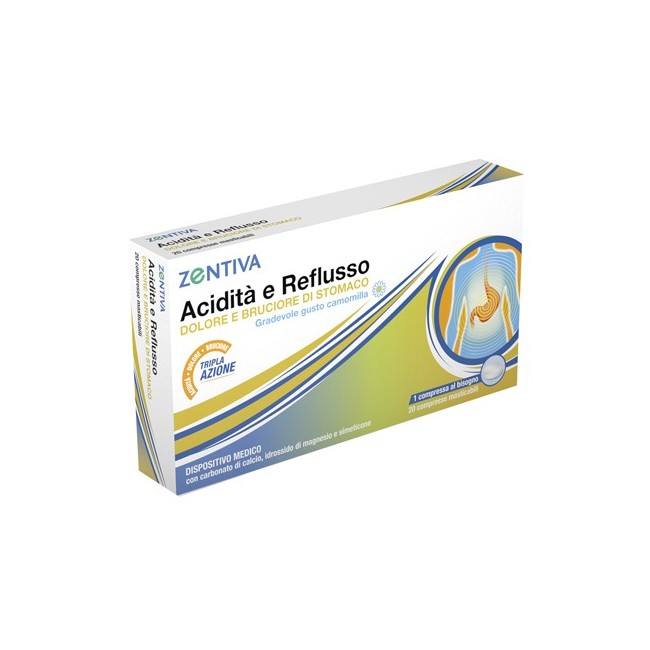 Zentiva acidita' reflusso 20 compresse masticabili