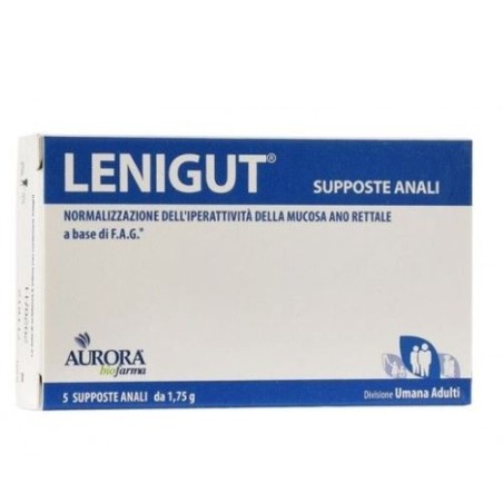 Lenigut supposte anali aurora biofarma 5 pezzi