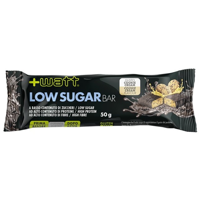 + Watt Low Sugar Bar Cookie Cream barretta 50 G