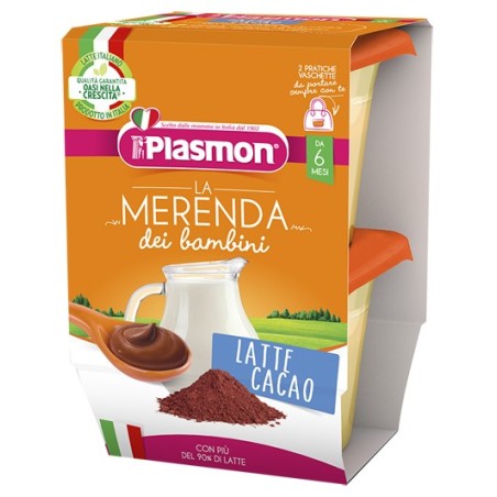 Plasmon La Merenda Dei Bambini Merende Latte Cacao 2 X 120 G