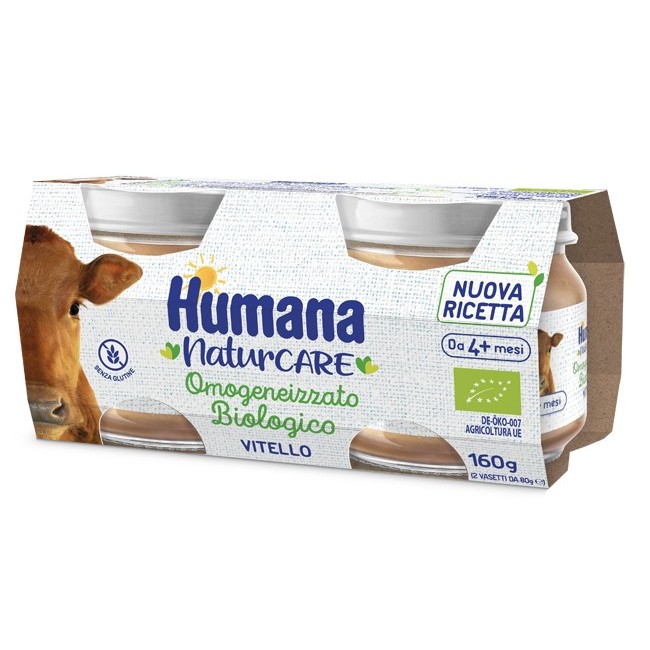 Humana Omogeneizzato Vitello Biologico 2 Pezzi 80 G