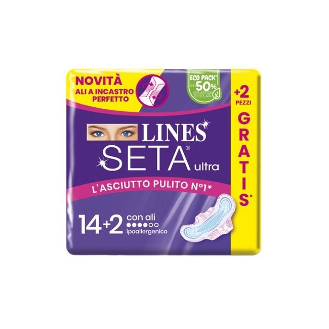 Fater Lines Seta Ultra Assorbenti Ali 14+2 Pezzi