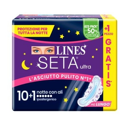 Fater Lines Seta Ultra Assorbenti Notte 10+1 Pezzi