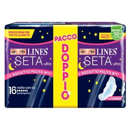 Fater Lines Seta Ultra Assorbenti Notte 16 Pezzi