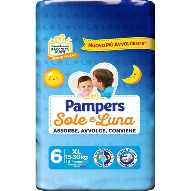 Fater Pampers Sole Luna pannolini Xl 13 Pezzi