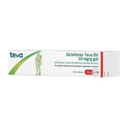 Diclofenac Teva Bv 10 Mg/g Gel 60 grammi