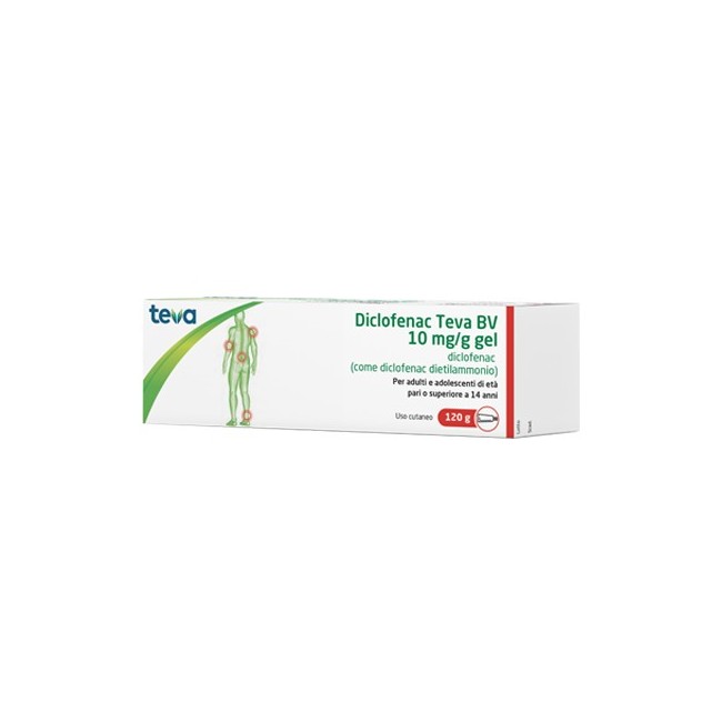 Teva B. V. Diclofenac Teva Bv 10 Mg/g Gel trattamento del dolore