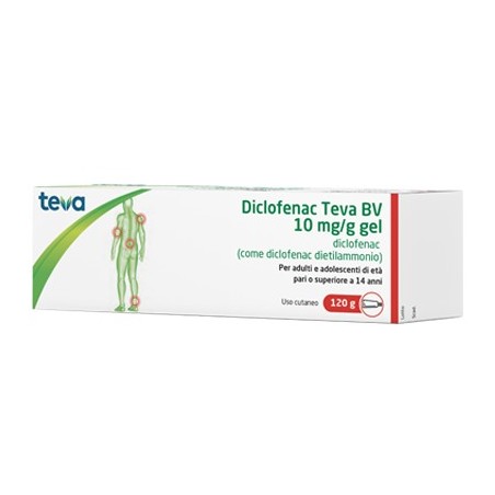 Teva B. V. Diclofenac Teva Bv 10 Mg/g Gel trattamento del dolore