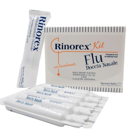 Stewart Italia Rinorex Flu Doccia Kit flaconcini e nebulizzatore