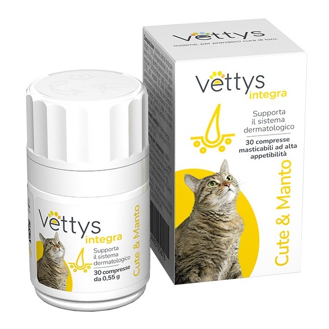 Pharmaidea Vettys Integra Cute&manto Gatto 30 Compresse Masticabili