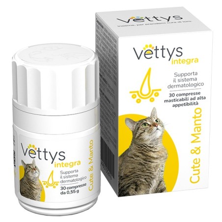 Pharmaidea Vettys Integra Cute&manto Gatto 30 Compresse Masticabili