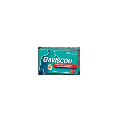 Gaviscon* 24 Compresse Fragola 250+133,5mg