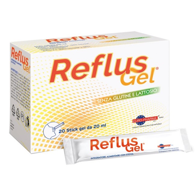 Euro-pharma Reflus Gel  integratore 20 Stick Da 20 Ml