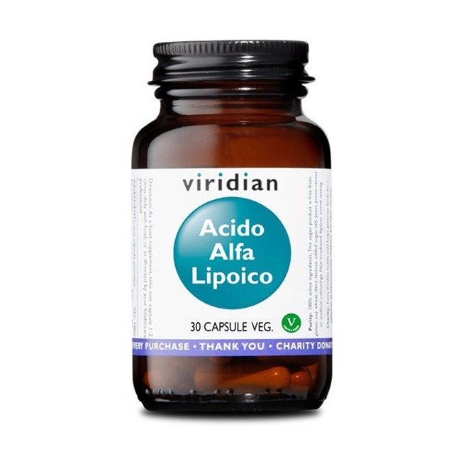 Natur Viridian Acido Alfa Lipoico 30 Capsule Vegetali