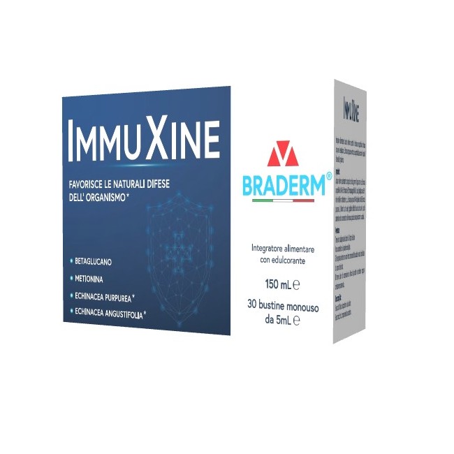 Braderm Immuxine integratore 30 Bustine Da 5 Ml